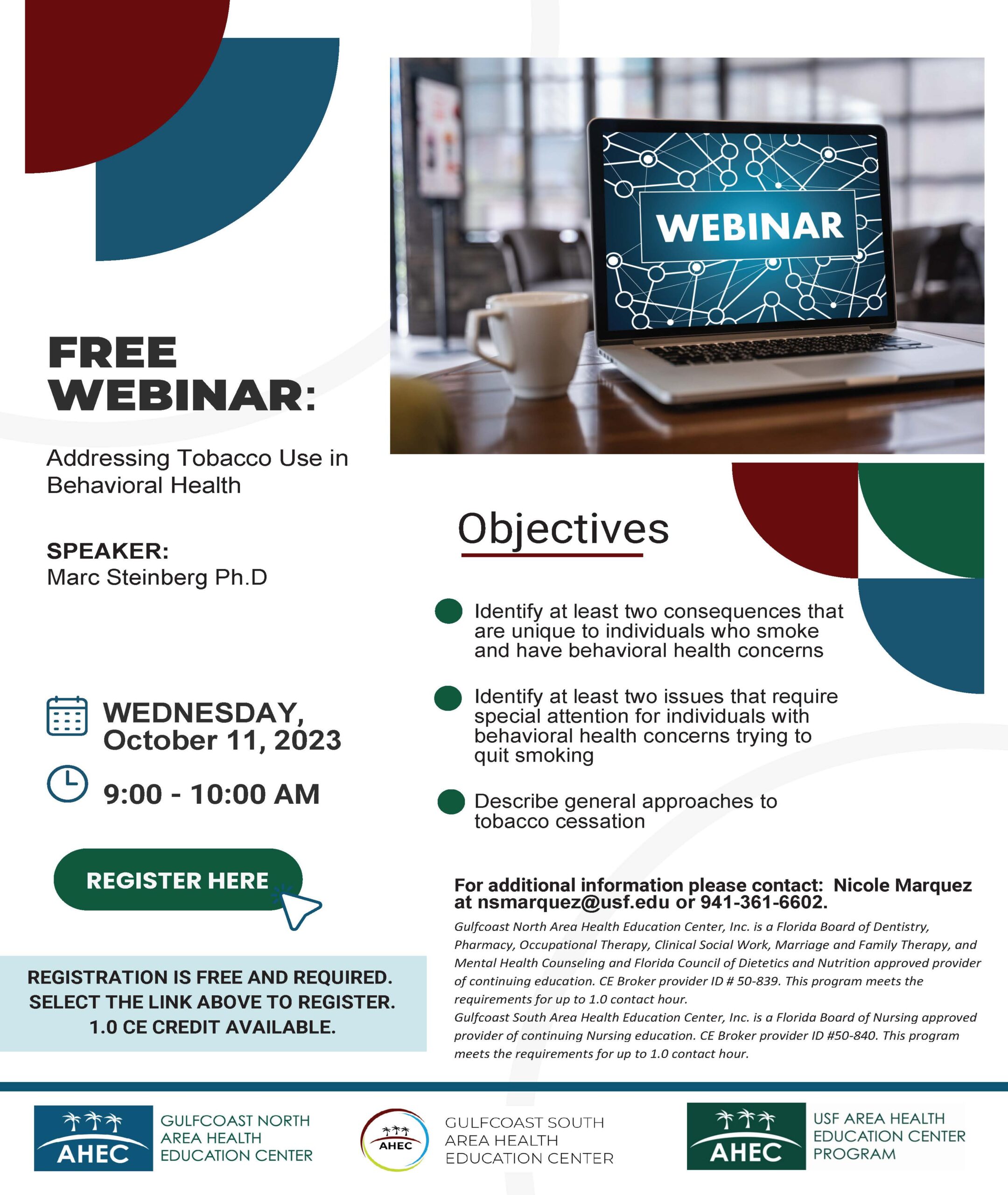 Regional Tobacco Webinar Series: Addressing Tobacco Use in Behavioral Health